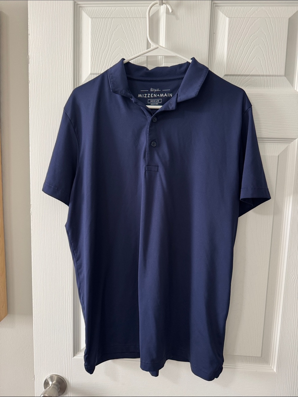 Mizzen+Main Navy Blue Short-Sleeve Performance Polo